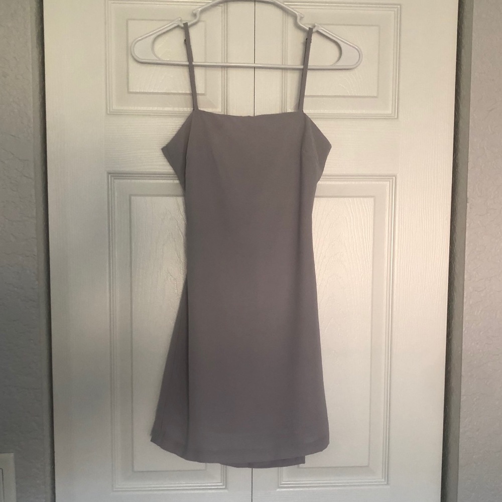Lilac Back Tie Dress